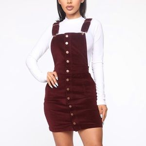 Fashion Nova Fallin' For You Corduroy Mini Dress M